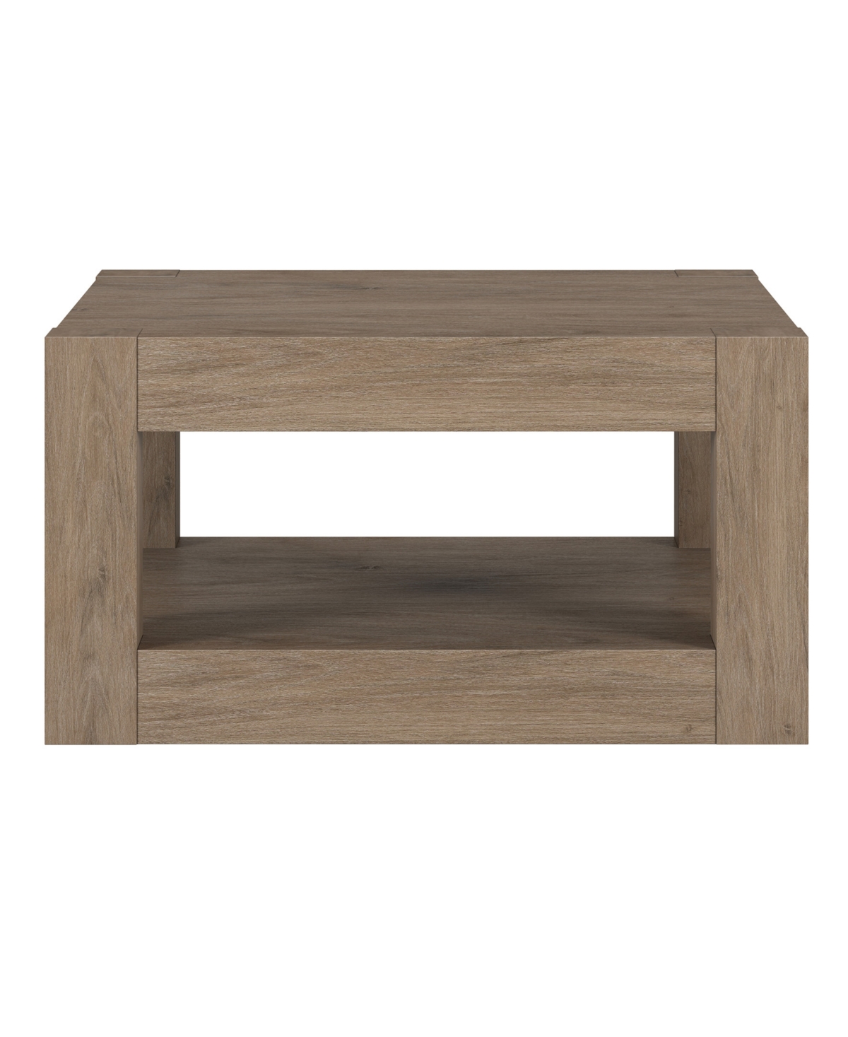Hudson & Canal Hughes 32" Wood Wide Square Coffee Table