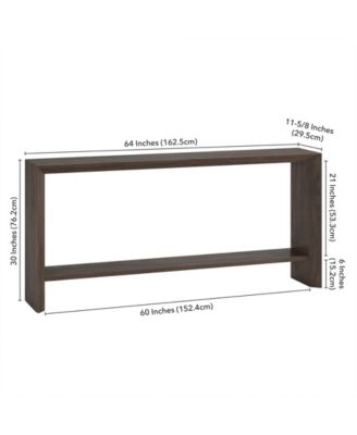 Osman 64" Wood Wide Rectangular Console Table
