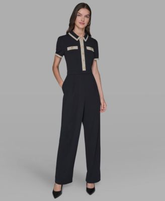 KARL LAGERFELD PARIS - Women's Collared Jumpsuit