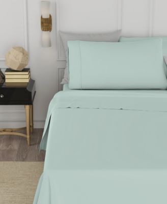 Brushed Cool Crisp 225-Thread Count Solid Cotton 4-Pc. Sheet Set, Full