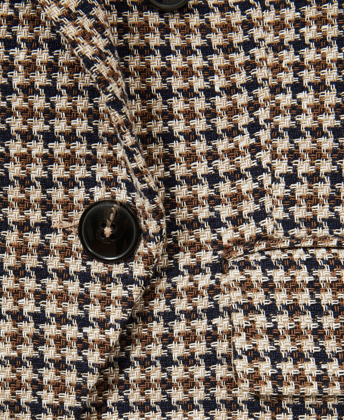 Reiss Women's Double-Breasted Houndstooth Cotton-Linen Blazer