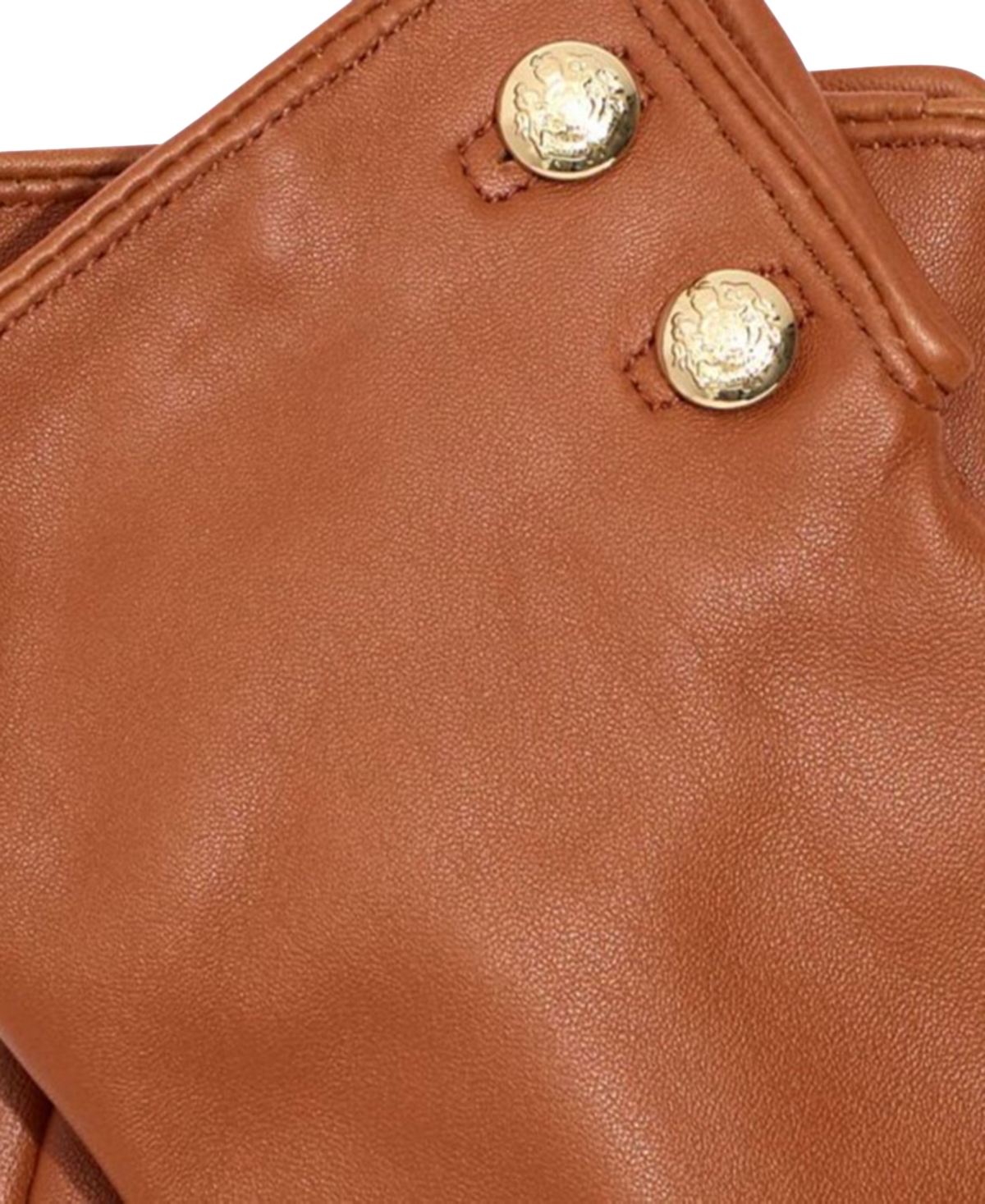 Lauren Ralph Lauren Leather Two-Button Touch Gloves