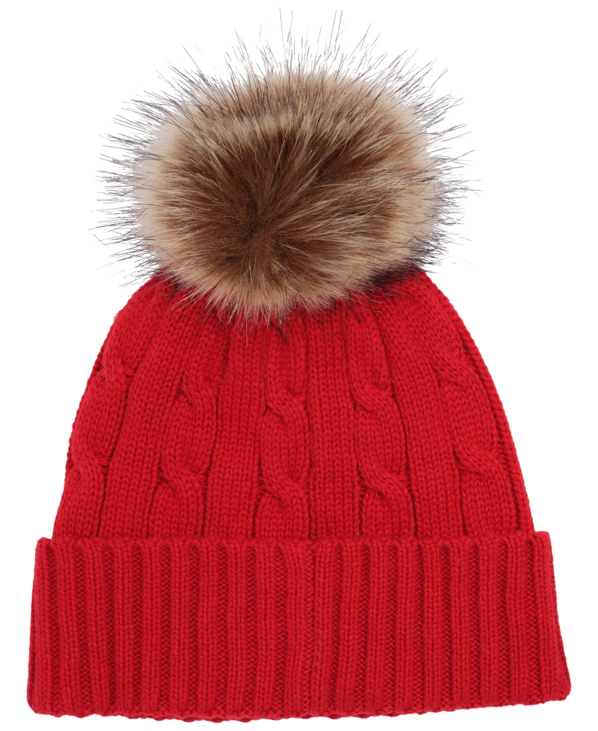 Ralph Lauren Cable Crest Patch Hat In Red