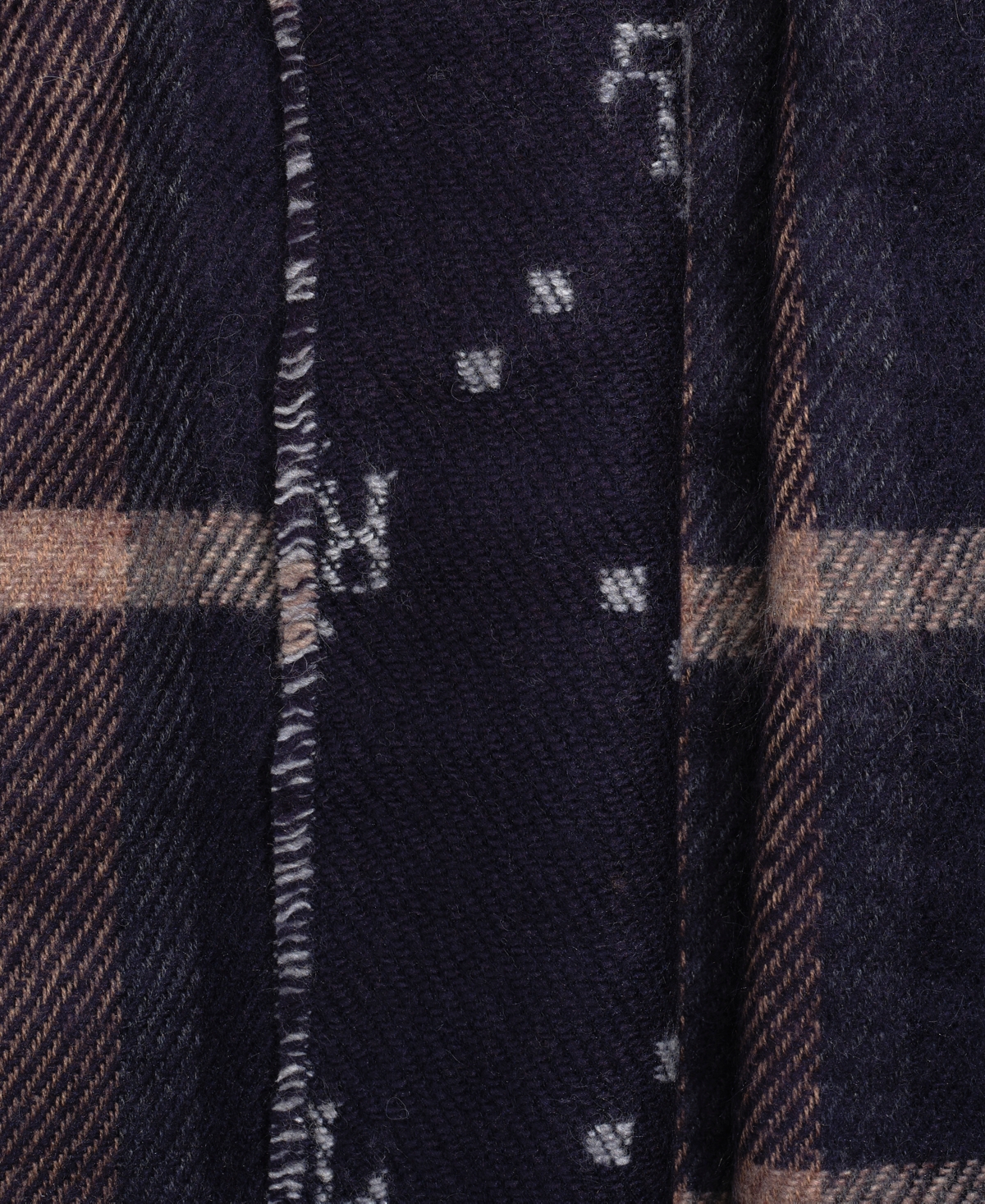 Ralph Lauren Plaid And Logo Double Face Scarf In Multi