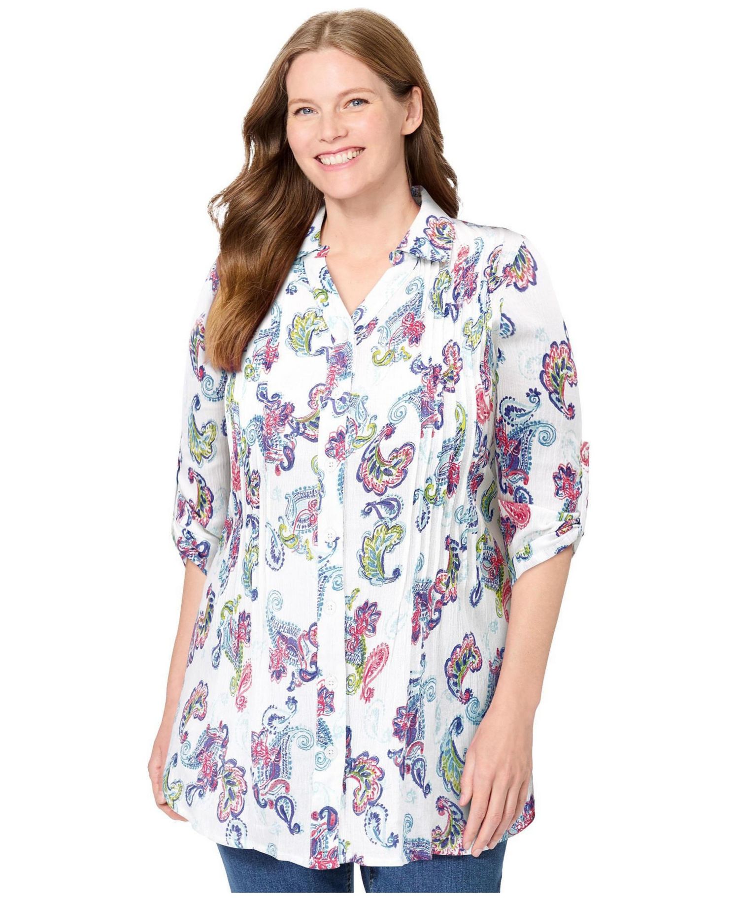 Белый Painterly Paisley