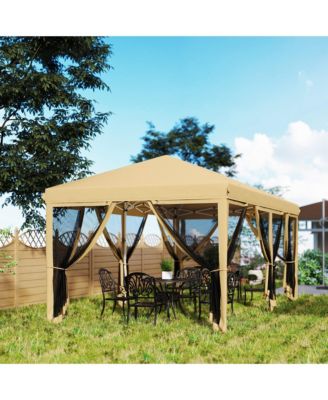 10' x 20' Pop Up Canopy with 6 Sidewall Mesh Nettings,