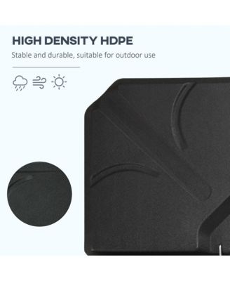 4 Pieces Patio Umbrella Base w/ U-Locking,