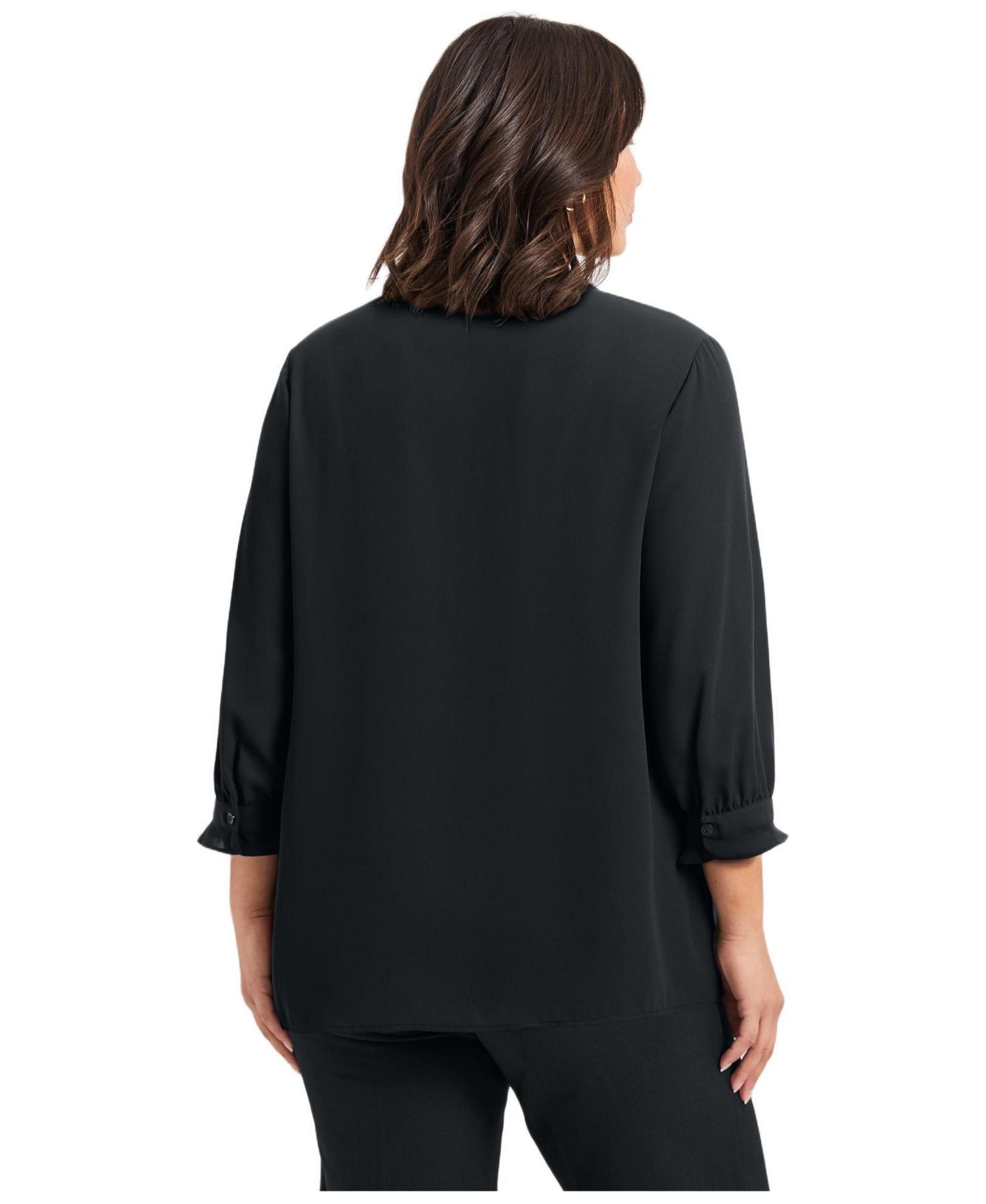 Plus Size Pintuck Popover Women's Top
