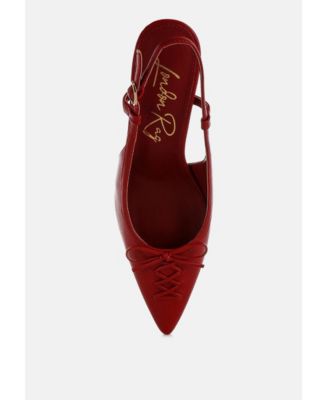 Womens Danvers Kitten Heel Pointy Slingbacks