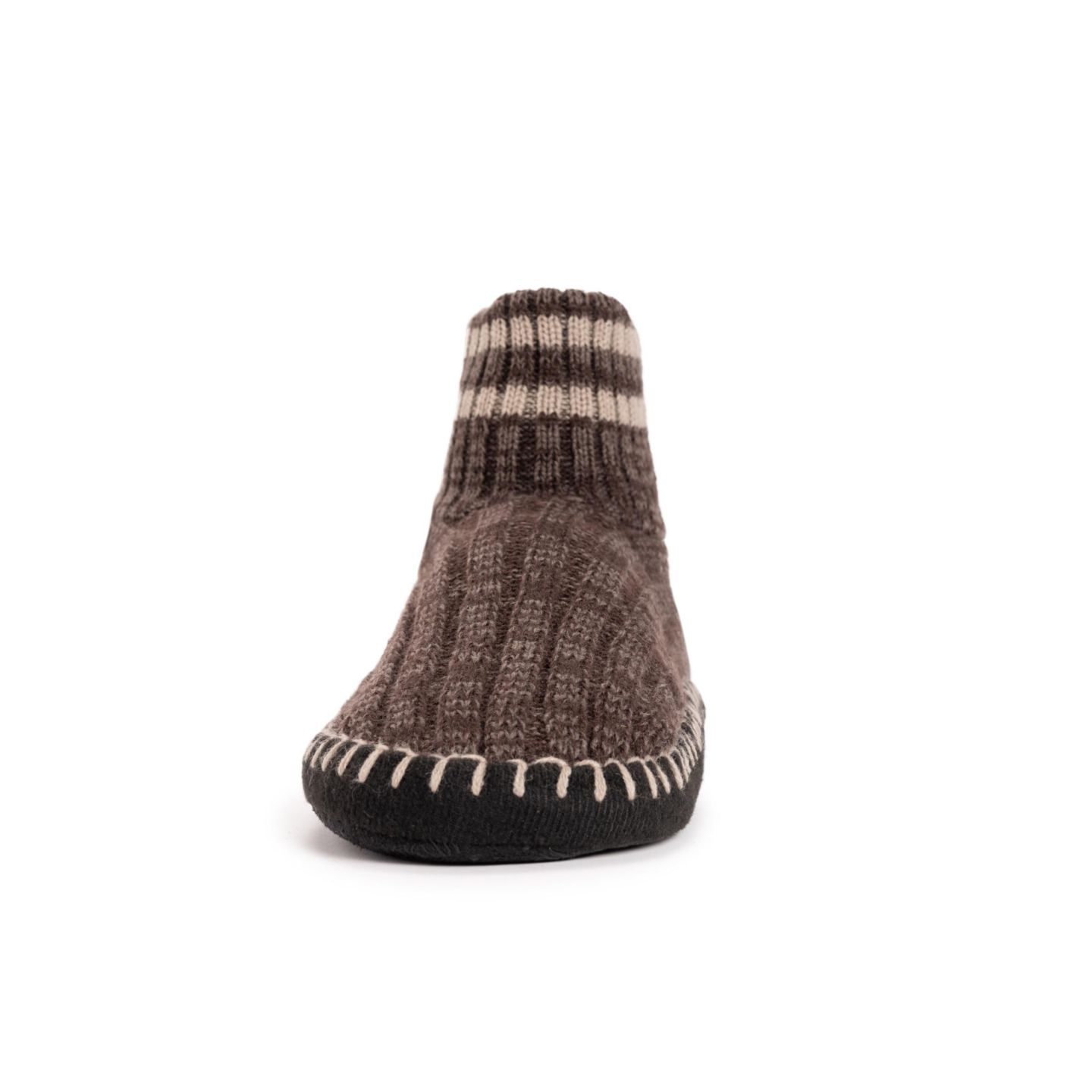 Мужские тапочки MUK LUKS Cuff Bootie Slipper, цвет: Коричневый меланжевый — фото 4