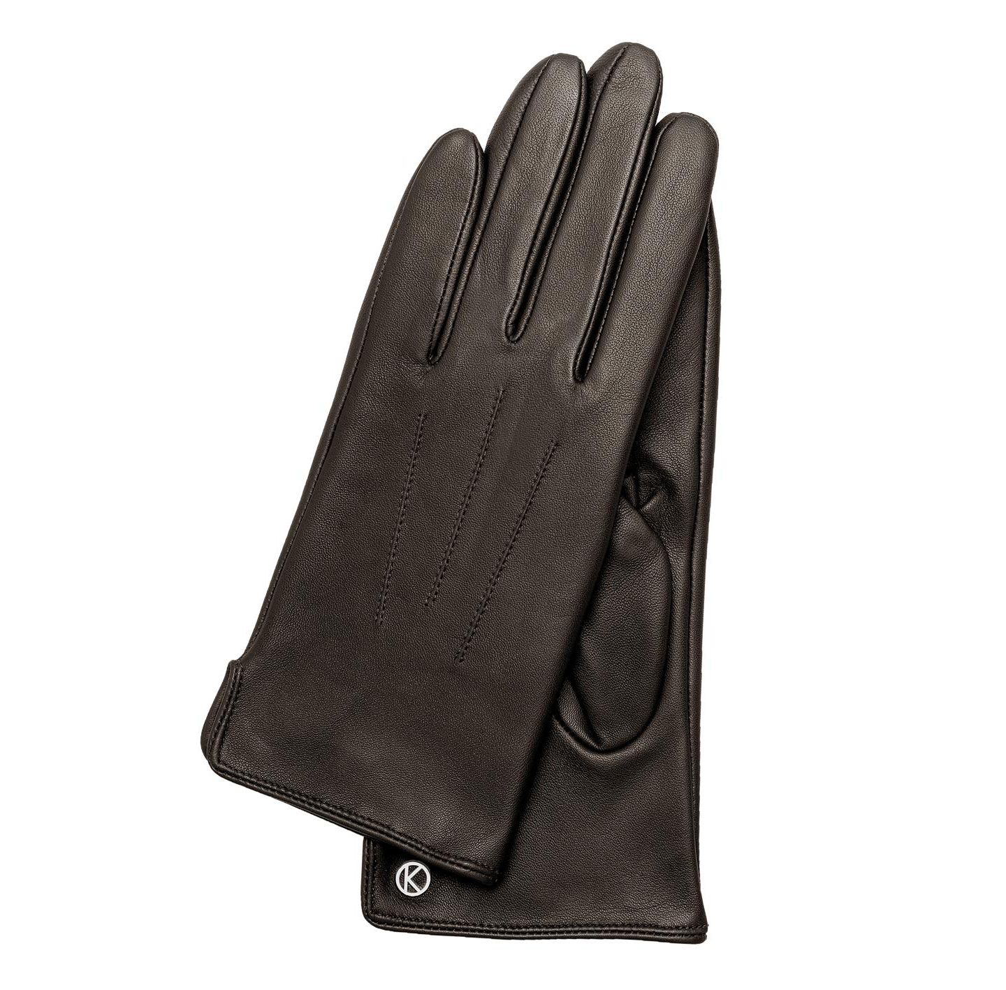 Женские перчатки KESSLER Premium lambskin leather glove Style Carla, цвет: Тёмный коричневый — фото 1