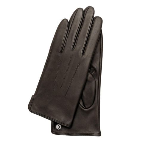 Женские перчатки KESSLER Premium lambskin leather glove Style Carla, цвет: Тёмный коричневый