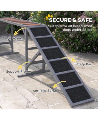 Dog Agility Equipment Ramp with Safety Bar, Non-slip Surface,