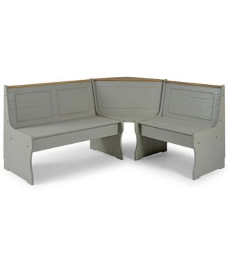 Solid Pine Corner Dining Booth in Corona Gray