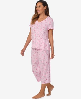 Cuddl Duds - Women's Short Sleeve Cropped Pj Set