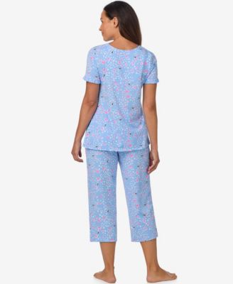 Women's Short Sleeve Cropped Pj Set