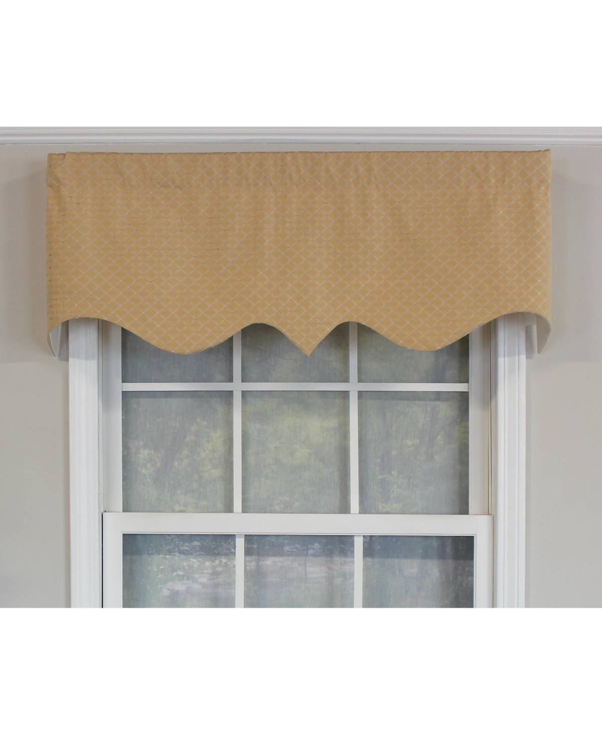 Rlf Home Passat Regal Valance Gold. 3" Rod Pocket 50"W x 17"L