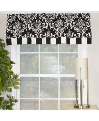 Ozbourne Style Banded 3" Rod Pocket Valance 50" x 16" Black