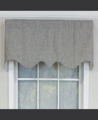 R-Crosby Essential Solid Color Fabric Printed Regal Valance 3" Rod Pocket 50" x 17" Ash Gray