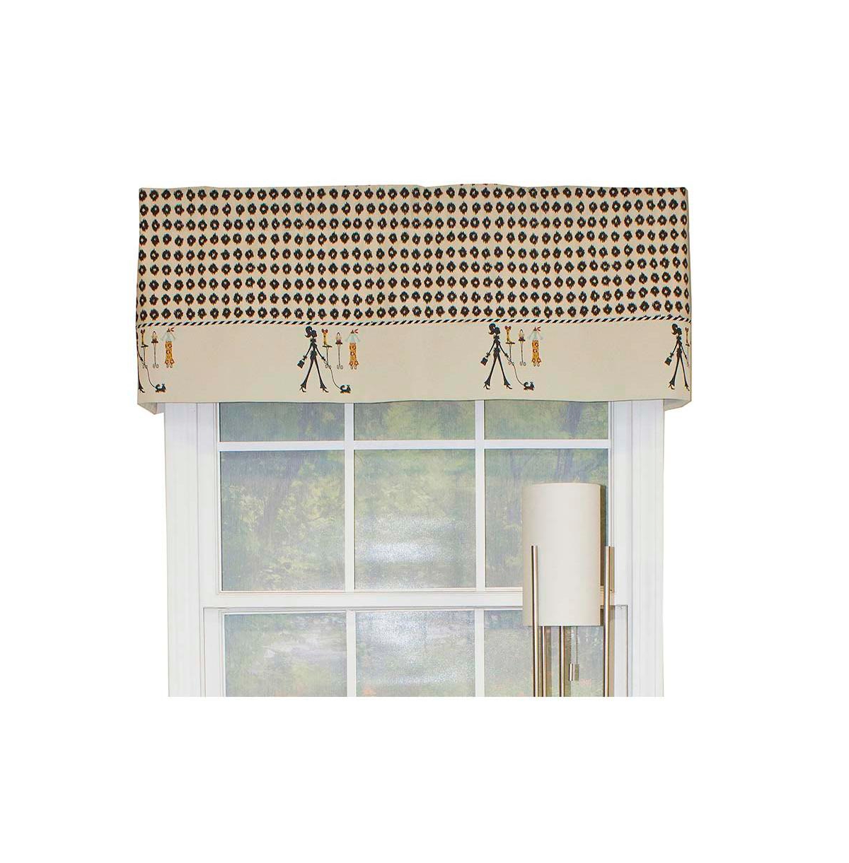 Rlf Home Shopaholic Window Treatment Banded Premium Quality Valance 3" Rod Pocket 50" x 16