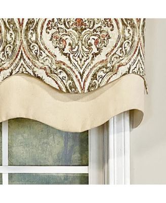 Diamond Damask Glory Valance Blush. 3" Rod Pocket, Layered. 50"W X 16"L