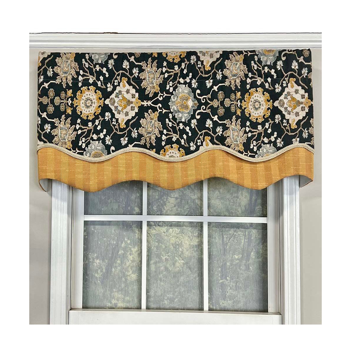 Rlf Home Centennial Glory Window Treatment Premium Quality Valance 3" Rod Pocket 50" x 16" Cobalt Blue
