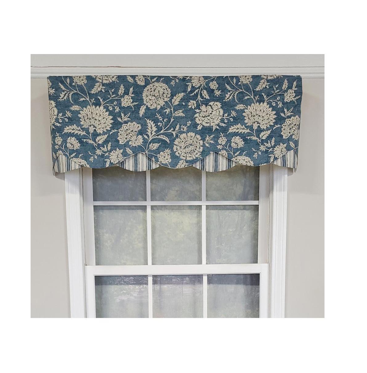 Rlf Home Luxurious Modern Design Classic Basanti Petticoat Style Window Valance 50" x 15" Pine