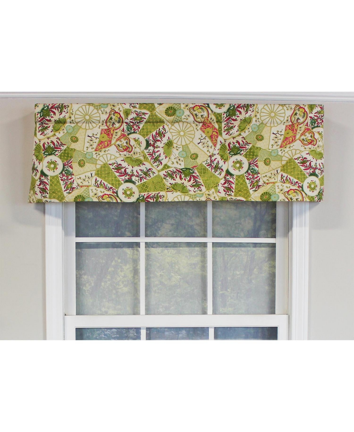 Rlf Home Selene Tailored 100% Cotton with Fully Lined 3" Rod Pocket Valnance for Windows 50" x 14" Multi
