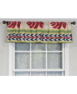 Aztec Tailored 100% Cotton with Fully Lined 3" Rod Pocket Valnance for Windows 50" x 14" Multi