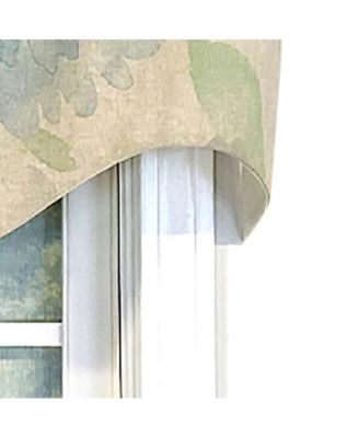 Linen Floral Regal 3" Rod Pocket Window Valance 50" x 17" Natural by RLF Home