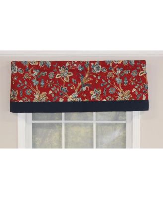 Gianna Banded Valance. 3" Rod Pocket, Contrast bottom banding.