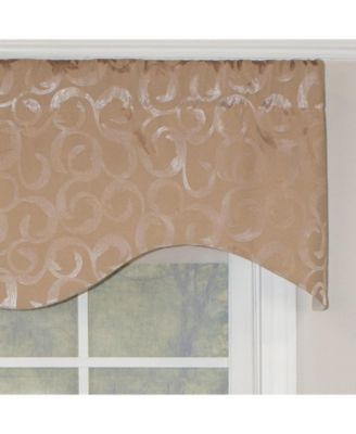 Terra Cornice 100% Cotton with Fully Lined 3" Rod Pocket Valnance for Windows 50" x 17" Saddle