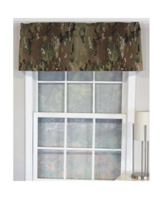 Cloak Tailored 100% Cotton with Fully Lined 3" Rod Pocket Valnance for Windows 50" x 14" Green