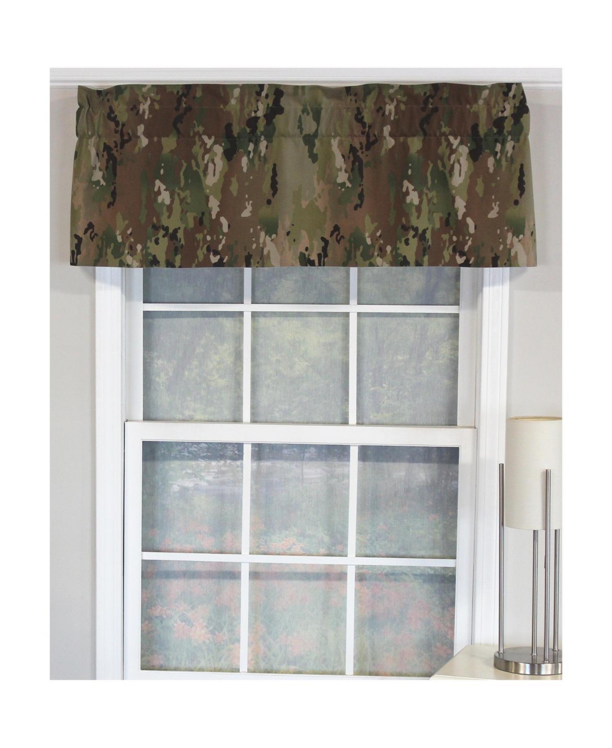 Rlf Home Cloak Tailored 100% Cotton with Fully Lined 3" Rod Pocket Valnance for Windows 50" x 14" Green