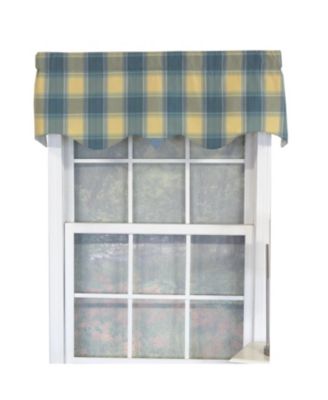 Syon Park Plaid Regal Style 3" Rod Pocket Valance 50" x 17" Multicolor by RLF Home