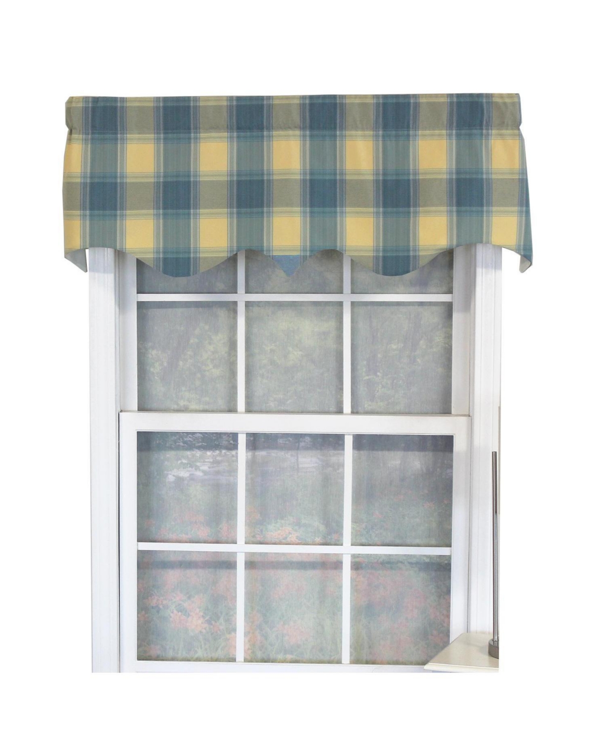 Syon Park Plaid Regal Style 3" Rod Pocket Valance 50" x 17" Multicolor by Rlf Home