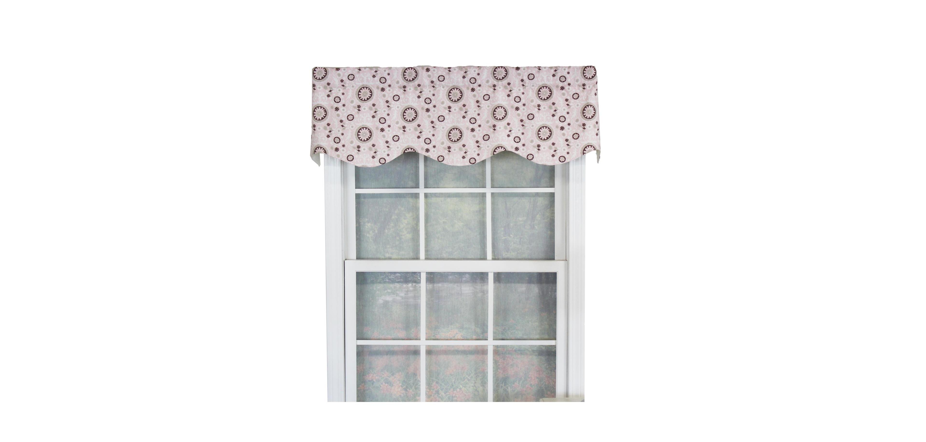 Rlf Home Pin Wheel Provance 100% Cotton with Fully Lined Rod Pocket Valnance for Windows