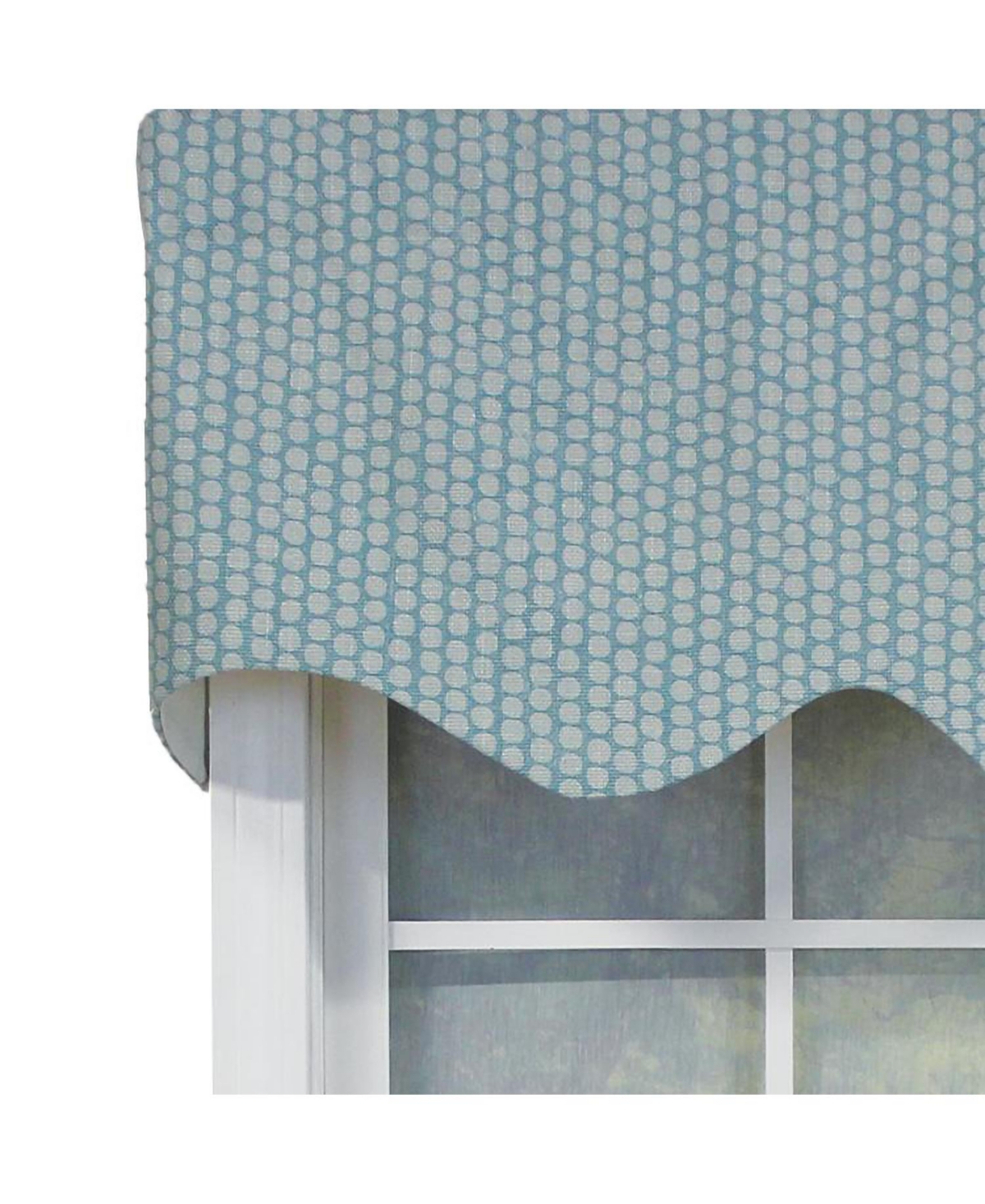 Rlf Home Circles Regal 100% Cotton with Fully Lined 3" Rod Pocket Valnance for Windows 50" x 17" Spa
