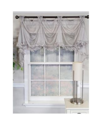 Luxurious Modern Design Classic Sheers Victory Swag 3-Scoop Window Valance 50" x 25"