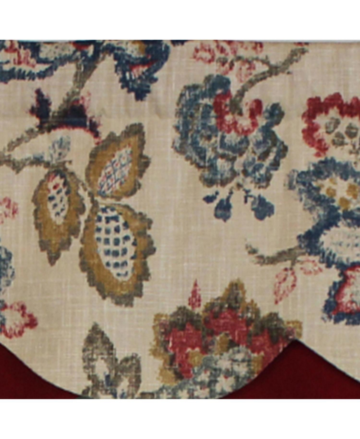 Rlf Home Silvia Petticoat 100% Cotton with Fully Lined 3" Rod Pocket Valnance for Windows 50" x 15" Walnut