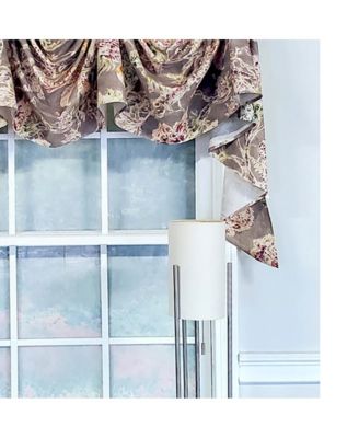 Modern Design Monte Cristo Victory Swag 3-Scoop Window Valance 50" x 25" Gray