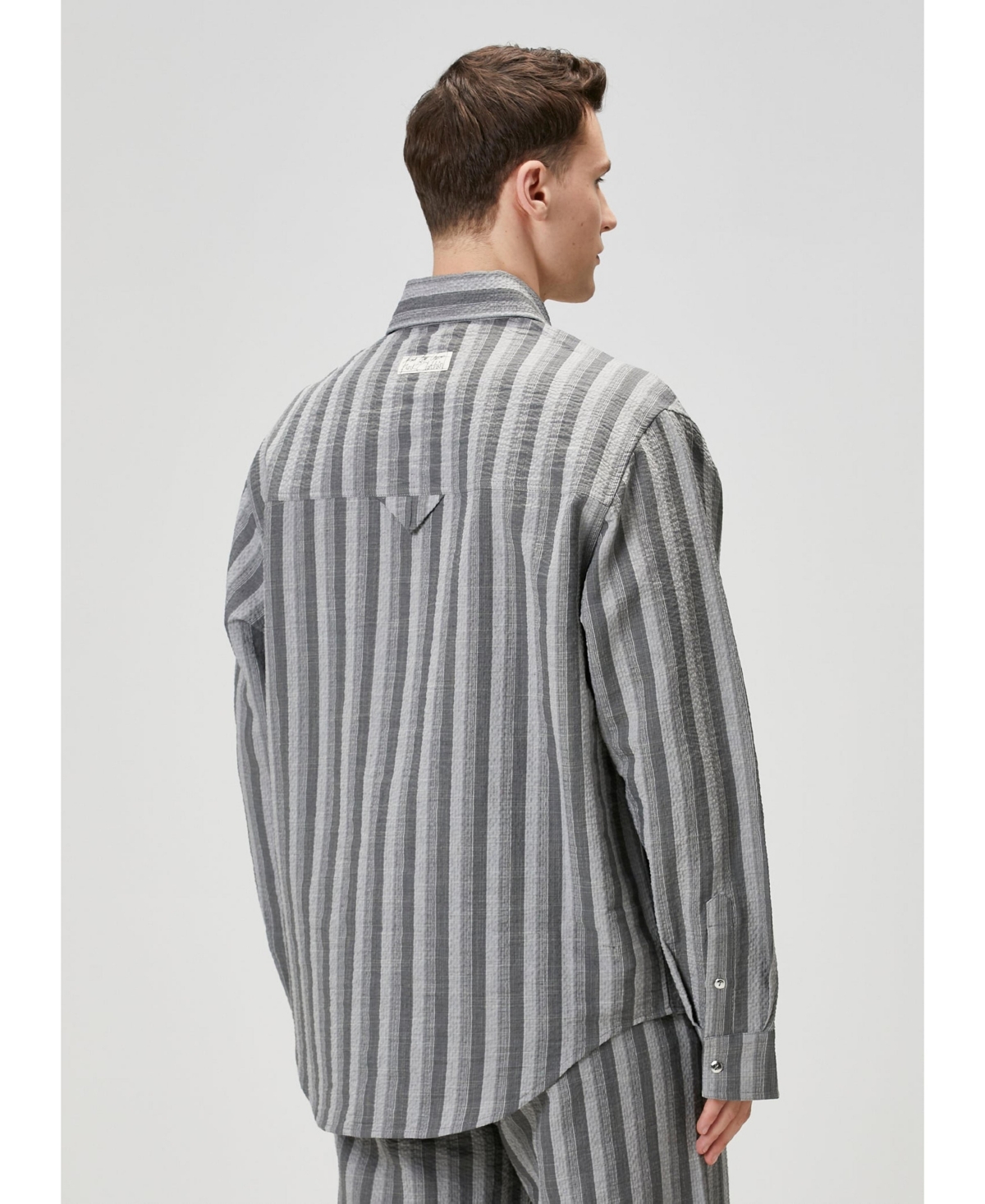 Pcfg Men's Linen-Blend Checked Woven Button-Up Shirt