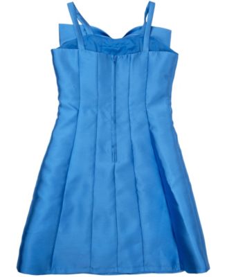 Girls' 7-16 Paneled Sleeveless Bow Dress