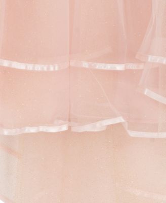 Girls' 2T-6X Round Neck High-Low Hem Party Dress