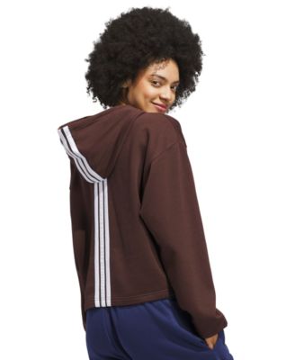 Women's Fleece 3-Stripes Loose-Fit Hoodie