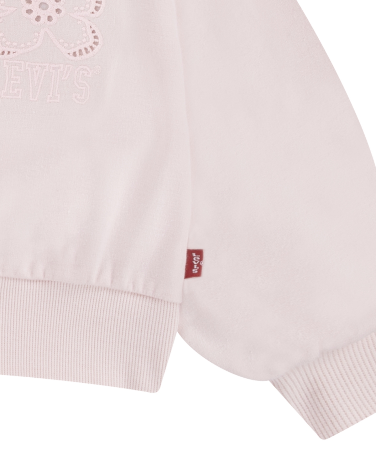 Levi's Girls Toddler 2T-4T Collar Sweatshirt and Shorts, 2-Piece Set