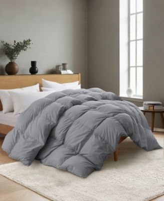 Heavyweight Goose Down Fiber Comforter, Full/Queen