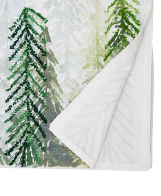 Printed and Beaded Trees Table Runner, 16" x 72"