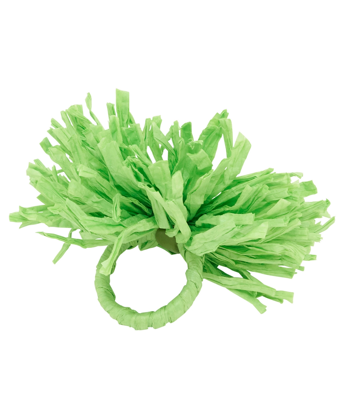 Saro Lifestyle Raffia Charm Napkin Ring, Set of 4