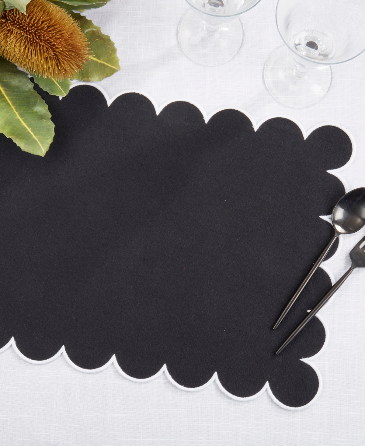 Saro Lifestyle Eco Scallop Border Placemat
